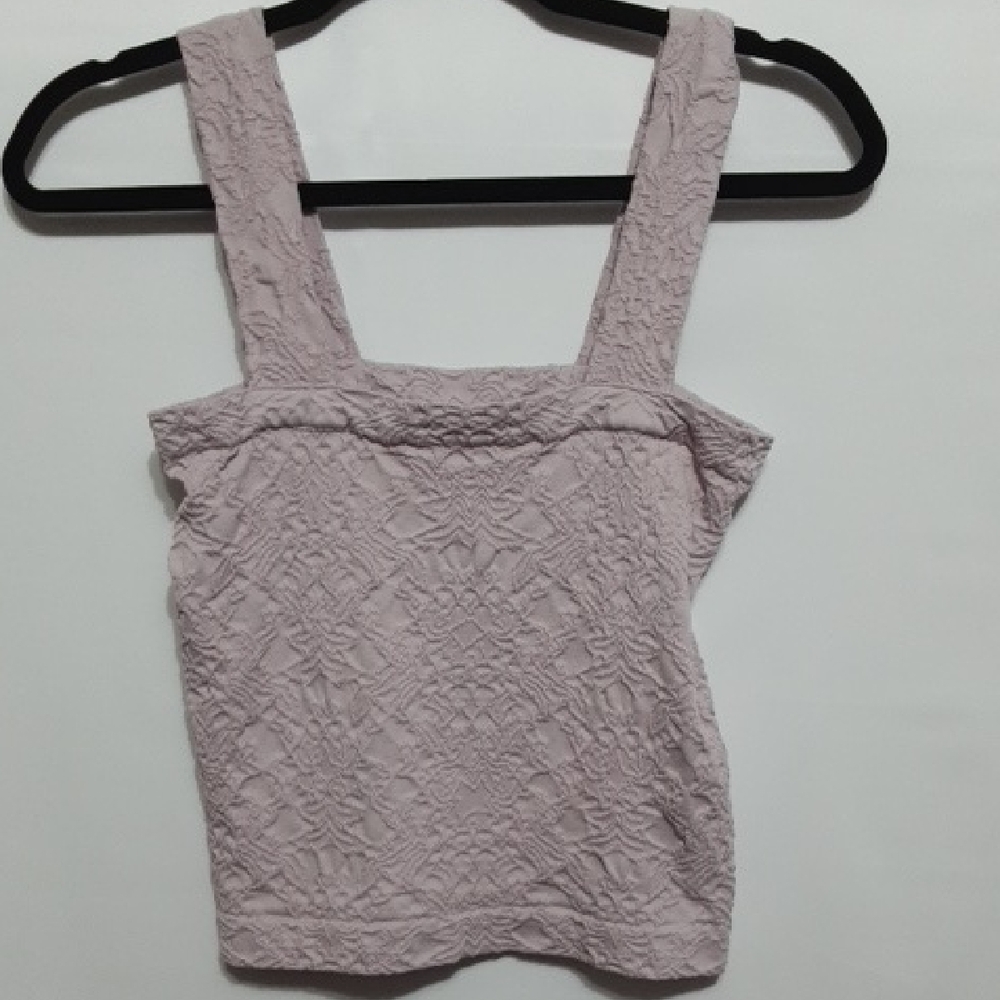 OLIVE & OAK Elegant Floral‎ Embroidered Seamles Textured Women's S/M Top